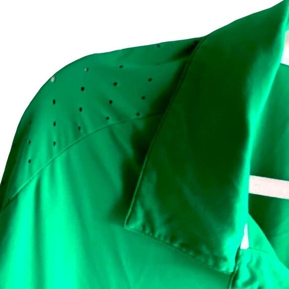 Nike Golf Men’s Sz XL Green Dri-fit Contrasting Mesh Breathable Panels Polo - Picture 2 of 4